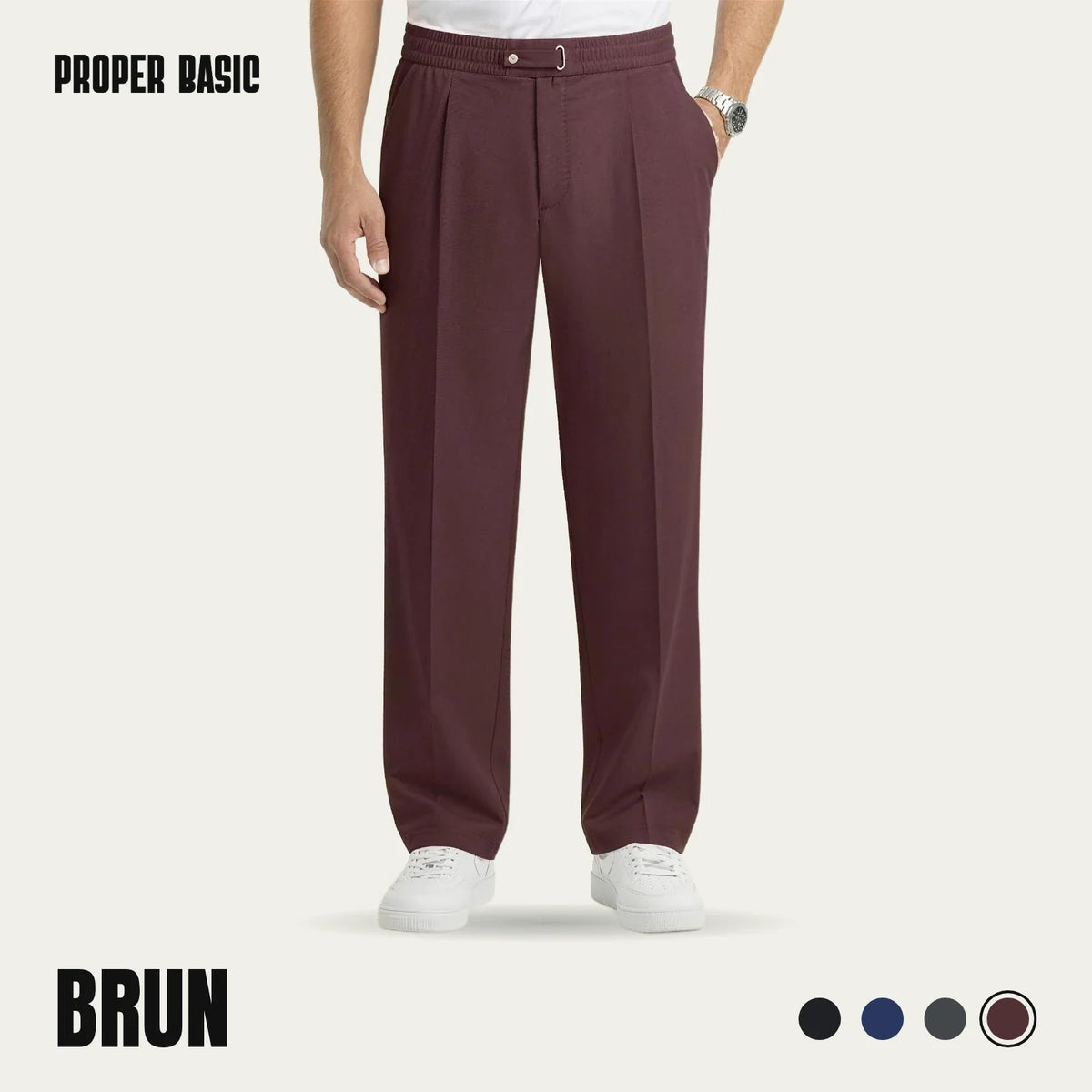 Proper Basic dressbukser i brun