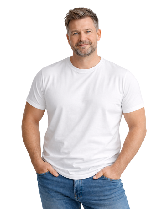 T-skjorte Med Perfekt Passform - Hvit