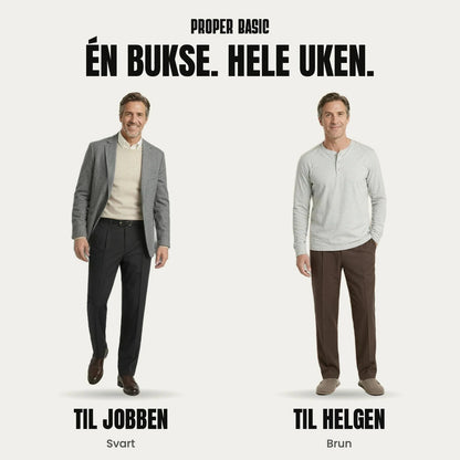 Proper Basic dressbukser til jobben og til helgen